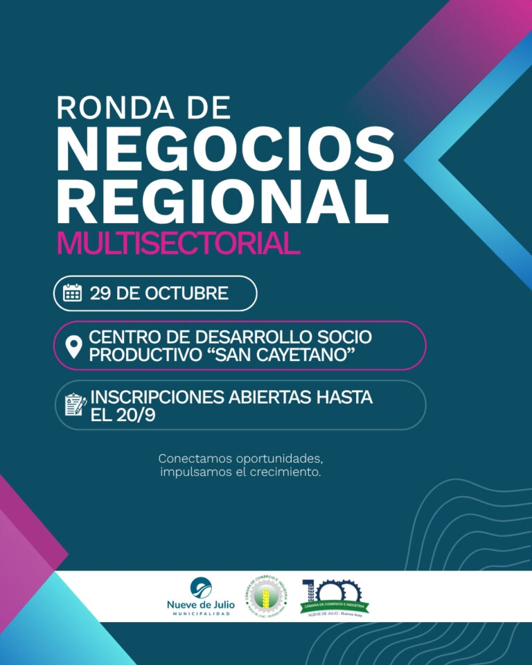 Nueve de Julio será sede de la primera ronda de negocios regional