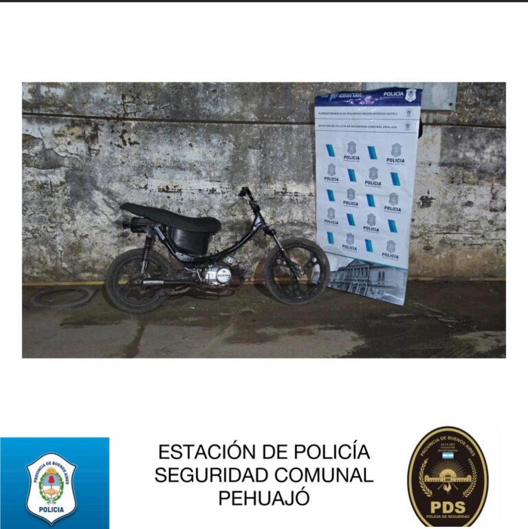 Demoraron a un menor de 14 años tras secuestrar una motocicleta con pedido activo por hurto