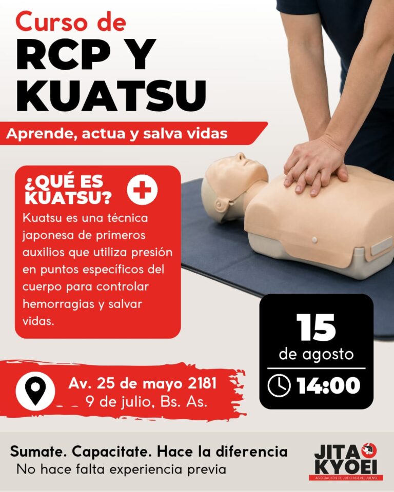 Judo: jornada especial este sábado en Nueve de Julio con actividades para chicos, curso federativo y capacitación en RCP