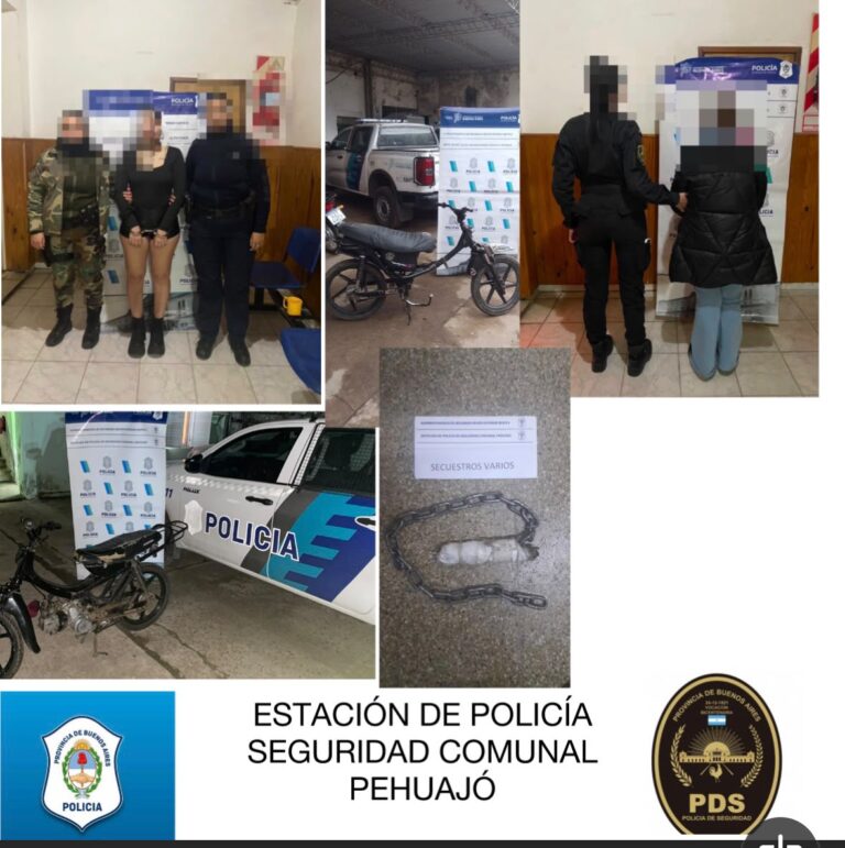 Cuatro aprehendidos y secuestro de motocicletas en distintos procedimientos en Pehuajó