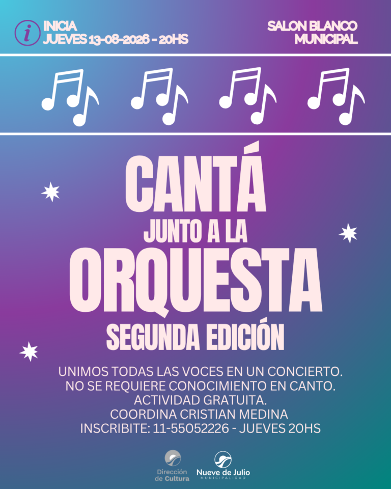 Vuelven las voces a la Orquesta Municipal con la segunda edición de “Cantá junto a la Orquesta”