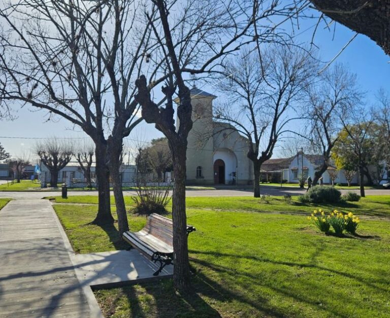 Avanza la puesta en valor de la Plaza General Belgrano de Facundo Quiroga