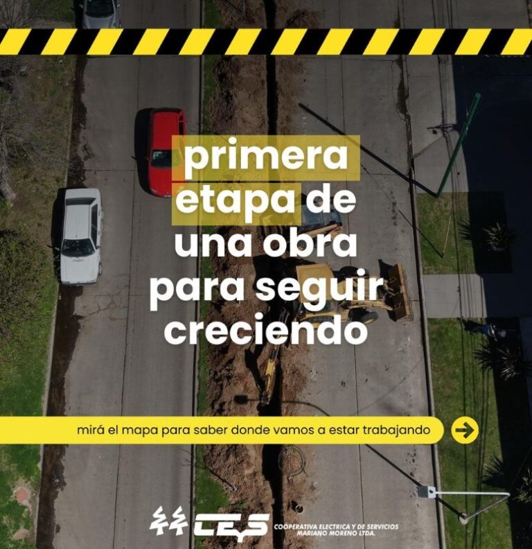 Nuevo alimentador eléctrico: la CEyS inicia una nueva etapa de una obra estratégica para la ciudad
