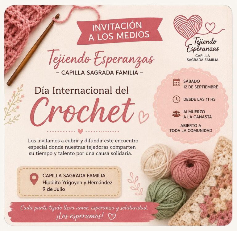 Tejiendo Esperanzas invita a celebrar el Día Internacional del Crochet con una jornada abierta a la comunidad