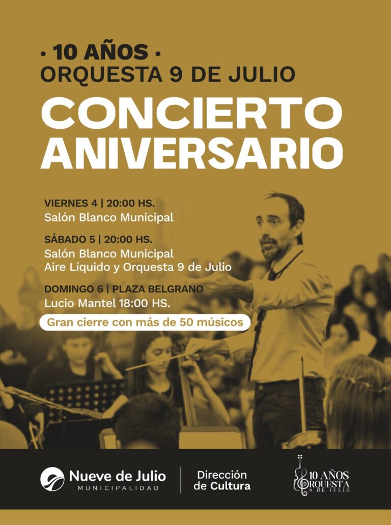 La Orquesta Nueve de Julio celebra su 10º aniversario con tres conciertos especiales